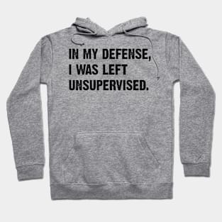 In my defense I was left unsupervised v4 Hoodie